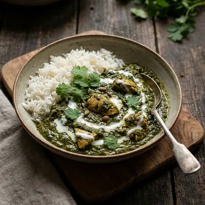 ほうれん草のサグチキンカレー
