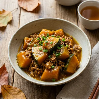 かぼちゃのカレーそぼろ煮