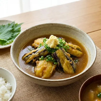 なすのカレー揚げ浸し